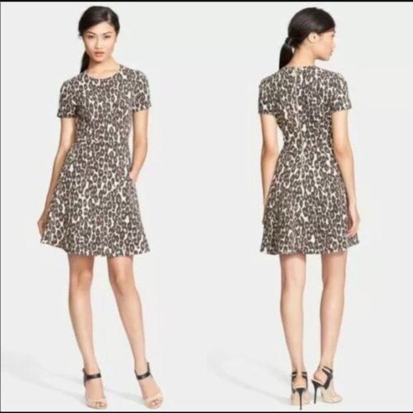 kate spade Dresses & Skirts - HP ❤️🍀KATE SPADE AUTUMN LEOPARD SKATER FIT FLARE